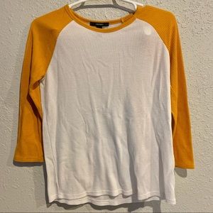 Yellow mustard long sleeve blouse forever 21
